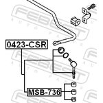 MSB736, Ремкомплект тяги стабилизатора MITSUBISHI, NISSAN (3 pcs) \ FEBEST MSB-736