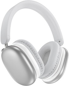 Фото 1/3 Наушники Bluetooth BOROFONE BO27 Rhyme BT 5.3, 3.5мм, накладная, громкость +/- (серебро)