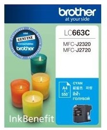 Фото 1/7 Картридж Brother LC-663C для MFCJ2320/2720 голубой (550стр)