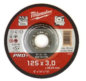 Фото 1/5 Диск отрезной Milwaukee PRO+ SCS42 125x3 (4932451496)