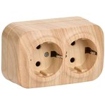 Socket 2-m OP GLORY RS22-3-XS 16A with earthing. pine tree IEK ERH21-K34-16