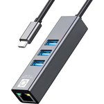 Сетевая карта 5bites UA3C-45-12BK USB3.1 / 3*USB3.0 / RJ45 1G / AL / GREY