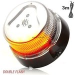 866.9D, Маяк светодиодный (прозрачный, магнит, провод 3м, без штекера) [светодиод] 12V/24V, W126