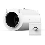 Бесшумный канальный вентилятор SENSDAR с глушителем; 200 мм; 1205 m3/ч ...