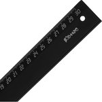 Линейка 30см Комус 2 шт/уп черная