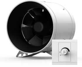 Фото 1/10 Мощный компактный канальный ЕС-вентилятор SENSDAR; 200 мм; 1205 м3/ч