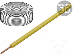 51821, Провод монтажный H07Z-K 1X16, безгалогенный, желтый,100 м