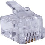 Коннекторы SUPRLAN 6P4C /RJ-11/ /100 pcs/ 10-0227
