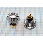 Разъем микрофонный miniXLR вилка, контакты 4P, монтаж на блок, B8.5, MC805-4P