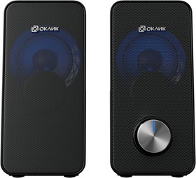 Фото 1/10 Колонки Oklick OK-122, 2.0, черный [1458492]