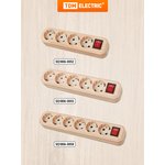 SQ1806-0049, Колодка для удлинителя на 3 розетки 2П, с заземлением ...