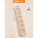 SQ1806-0056, Колодка для удлинителя на 6 гнезд 2П , без заземления ...