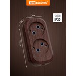 SQ1806-0059, Колодка для удлинителя на 2 гнезда 2П , без заземления ...