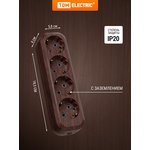 SQ1806-0065, Колодка для удлинителя на 4 гнезда 2П, с заземлением ...