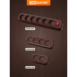 SQ1806-0070, Колодка для удлинителя на 6 гнезд 2П , без заземления ...