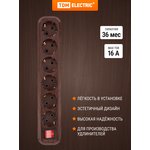 SQ1806-0072, Колодка для удлинителя на 6 гнезд 2П, с заземлением ...