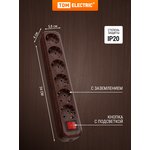 SQ1806-0072, Колодка для удлинителя на 6 гнезд 2П, с заземлением ...