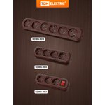 SQ1806-0072, Колодка для удлинителя на 6 гнезд 2П, с заземлением ...