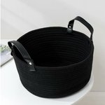 Корзина для хранения плетеная 33x33x16 см "Луиза" цвет черный 6882793