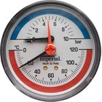 Термоманометр горизонтальный 80- 1/2-120°C- 4bar Imperial Италия