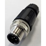 185200167, СЦМ120022-05B Разъем М12, кодировка 5B, штыревой ...