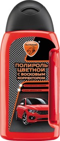 Фото 1/2 Полироль цветной с восковым корректором царапин ELTRANS "КРАСНЫЙ" 350 мл./6 шт. (ПЭТ-флакон)