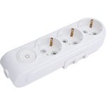 Колодка удлинителя 3-м с заземл. защ. шторки с выкл. Makel N3310000