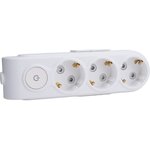 Колодка удлинителя 3-м с заземл. защ. шторки с выкл. Makel N3310000