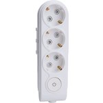 Колодка удлинителя 3-м с заземл. защ. шторки с выкл. Makel N3310000