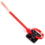 PMS 25x25 (black) (pack of 100 pcs), Self-adhesive mounting plate, black