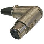 JD-385, Разъём микрофонный XLR , гнездо 3-х полюсное угловое