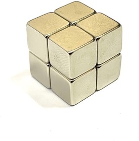 Фото 1/3 Неодимовый магнит 10х10х10 мм - 4 штук