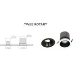 Встраиваемый светодиодный светильник поворотный aax.tech Twee Rotary 7Вт ...