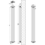 Радиатор Extra 2-х трубный, подключение - Нижнее правое, секций - 4 ...