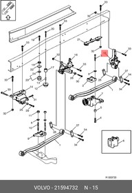 21594732, Кронштейн передней рессоры FM(4)/FH(4) VOLVO