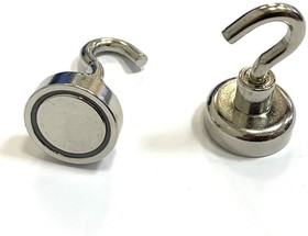 Фото 1/3 Магнитное крепление E20 с крючком - 2 шт