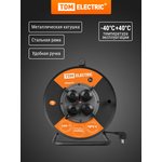 SQ1301-0162, Power extension cable on a coil, 50 meters, 4 sockets ...