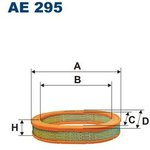 AE295, Фильтр воздушный, MAZDA 323 II 1.1/1.3 11/80-10/85/III 1.1-1.5/T 08/85-05/89