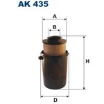 AK435, Фильтр воздушный, MERCEDES T1 2.3/2.8/2.9/D 10/88-02/96