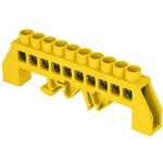 sn0-125-10-dpe, Шина 0 РЕ 8х12мм 10 отверстий латунь желтый нейлоновый корпус ...