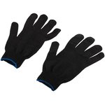 Перчатки вязаные упрочненные (5 нитей) х/б черн. 12496