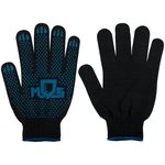 Перчатки вязаные упрочненные (5 нитей) х/б с ПВХ черн. 12497