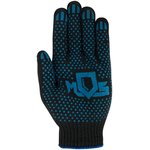 Перчатки вязаные упрочненные (5 нитей) х/б с ПВХ черн. 12497