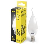 LLE-CB35-5-230-30-E14, Лампа LED CB35 свеча на ветру 5Вт 230В 3000К E14 IEK