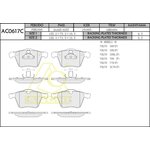 Колодки тормозные Ford Galaxy II 08-, Mondeo IV 07-; Volvo S60 II 10- передние \ ANCHI AC0617C