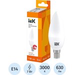 LLE-C35-7-230-30-E14, Лампа LED C35 свеча 7Вт 230В 3000К E14 IEK