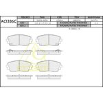 Колодки тормозные Kia Picanto, Morning 11- передние \ ANCHI AC1336C