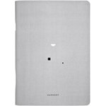 Бизнес-тетрадь А5, 40л. клетка, скрепка, 150х210мм Minimalism серый N2506