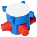 Коробка установочная для заливки в бетон D = 70 мм, Н = 72 мм, 4 ввода Тусо