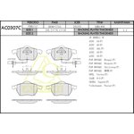 Колодки тормозные Audi A4 (B5-B7) 94-08, A6 (C5) 97-11; VW Passat (3B) 96-05 передние \ ANCHI AC0307C